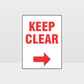Custom Gate Signs,Keep Clear Right Arrow Sign